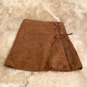 Zara suede Brown skirt